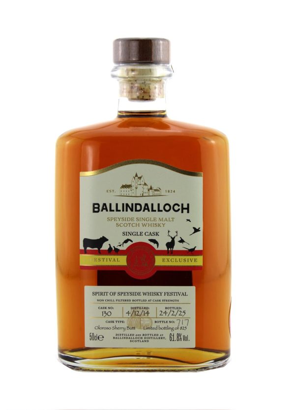 Ballindalloch 10 year old Spirit of Speyside Festival Oloroso Cask #130 50cl / 61.8%abv (825 bottles)