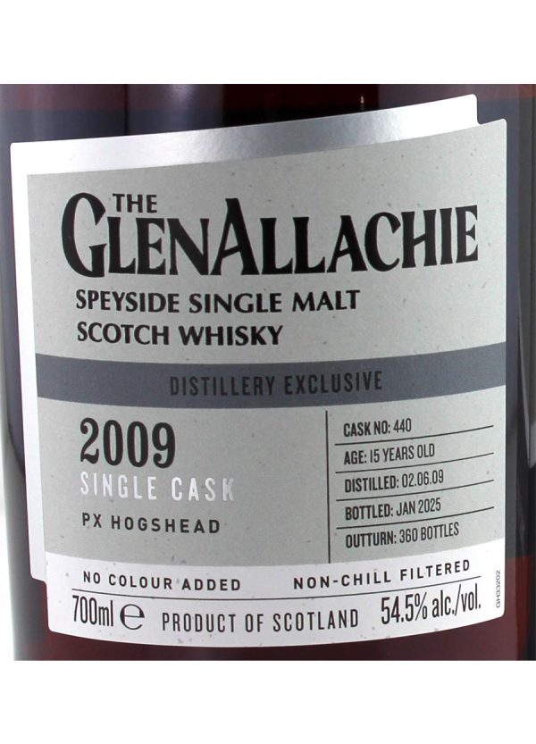 Glenallachie 2009 15 year old PX Single Cask # 440 70cl / 54.5% abv (360 bottles) - Image 2