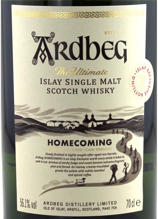 Ardbeg Homecoming Distillery Exclusive Rum Finish 70cl / 56.1%abv - Image 2