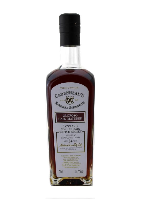 Cadenhead's Strathclyde 34 year old Oloroso 70cl / 51.1%abv (366 bottles)