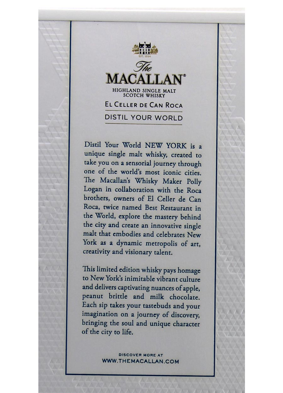 Macallan Distil Your World New York 70cl / 49.5%abv - Image 3